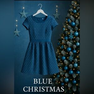 Boden Blue Circle Pattern Mini Dress